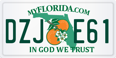 FL license plate DZJE61