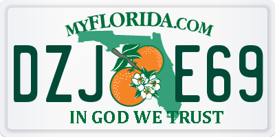 FL license plate DZJE69