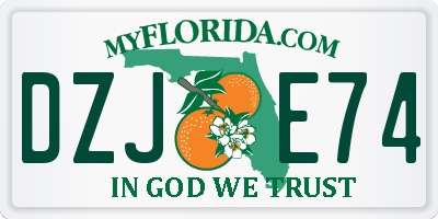 FL license plate DZJE74