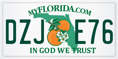 FL license plate DZJE76