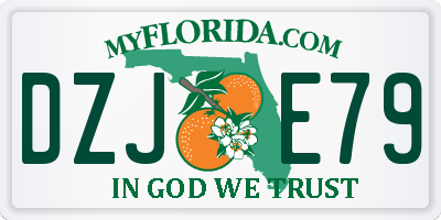 FL license plate DZJE79