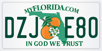 FL license plate DZJE80