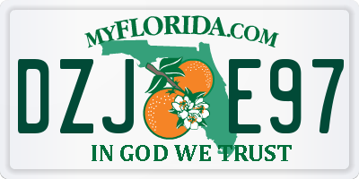 FL license plate DZJE97