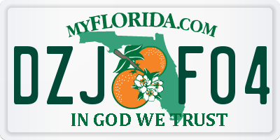 FL license plate DZJF04