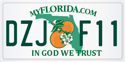 FL license plate DZJF11