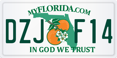 FL license plate DZJF14
