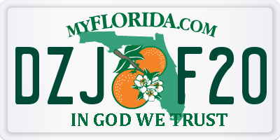 FL license plate DZJF20