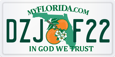 FL license plate DZJF22