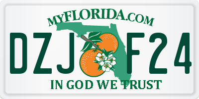FL license plate DZJF24