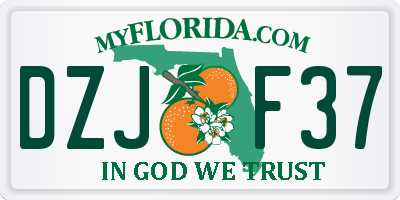 FL license plate DZJF37
