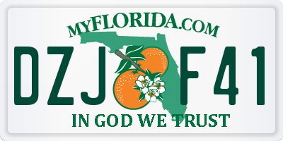 FL license plate DZJF41