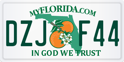 FL license plate DZJF44
