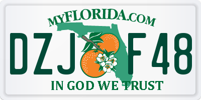 FL license plate DZJF48