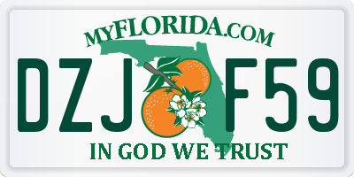 FL license plate DZJF59