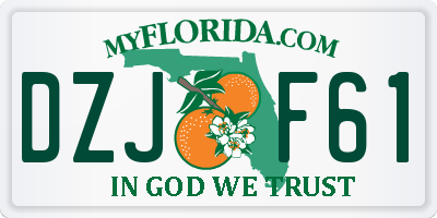 FL license plate DZJF61