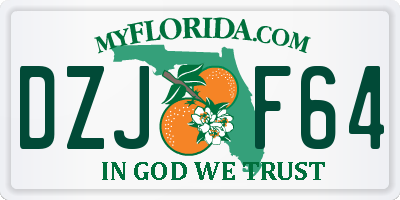 FL license plate DZJF64
