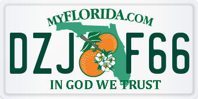 FL license plate DZJF66