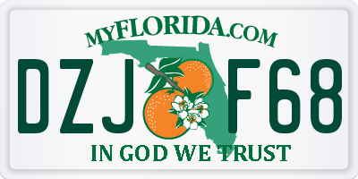FL license plate DZJF68