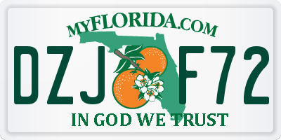 FL license plate DZJF72