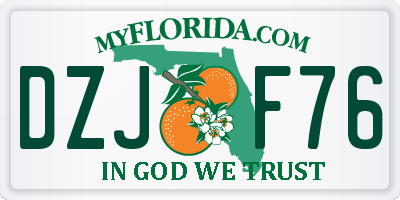FL license plate DZJF76