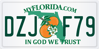 FL license plate DZJF79