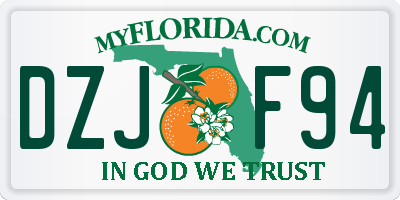 FL license plate DZJF94