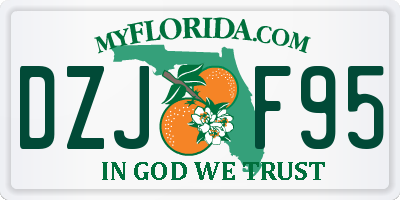 FL license plate DZJF95