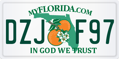 FL license plate DZJF97
