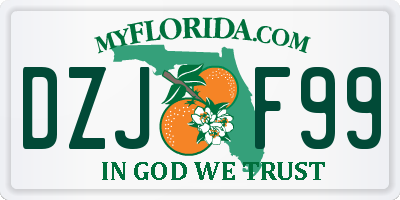 FL license plate DZJF99