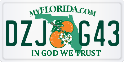 FL license plate DZJG43
