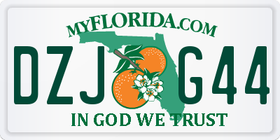 FL license plate DZJG44