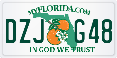 FL license plate DZJG48