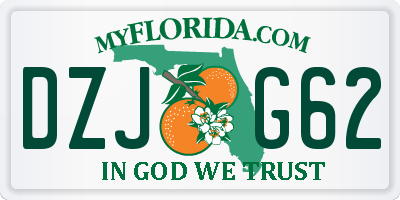 FL license plate DZJG62