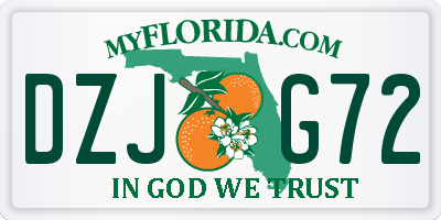 FL license plate DZJG72