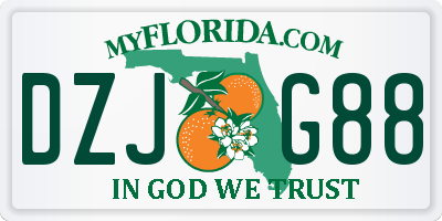 FL license plate DZJG88