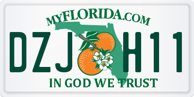 FL license plate DZJH11