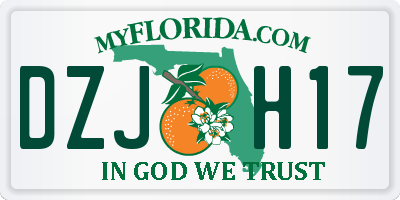 FL license plate DZJH17