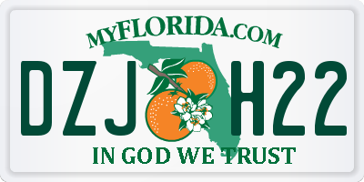 FL license plate DZJH22