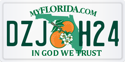 FL license plate DZJH24