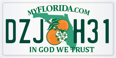 FL license plate DZJH31