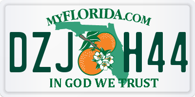 FL license plate DZJH44