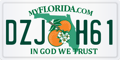 FL license plate DZJH61