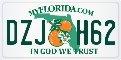 FL license plate DZJH62