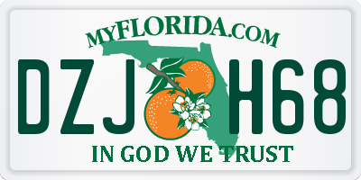 FL license plate DZJH68