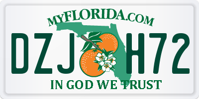 FL license plate DZJH72