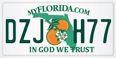 FL license plate DZJH77