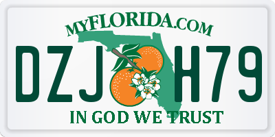 FL license plate DZJH79