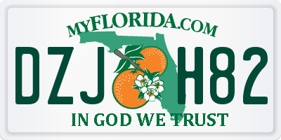 FL license plate DZJH82