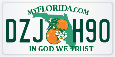 FL license plate DZJH90