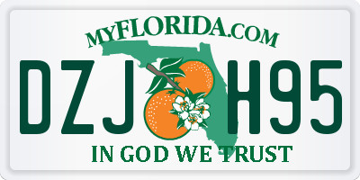 FL license plate DZJH95